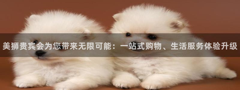 奇亿娱乐网址：美狮贵宾会为您带来无限可能：一站式购物、生活服务体验升级