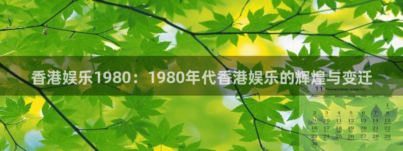 奇亿娱乐pg电子游戏在线玩：香港娱乐1980：1980年代香港娱乐的辉煌与变迁